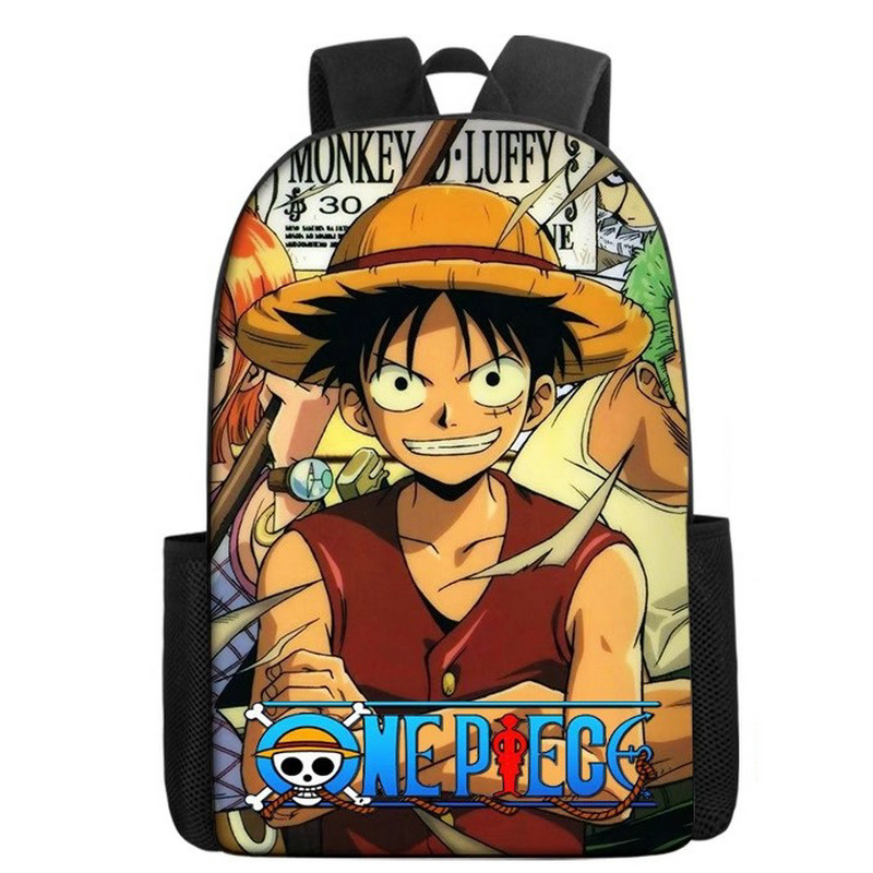 Sac à dos Monkey D Luffy Sac à dos One Piece Sac d'école Sea King Sac à dos photo de dessin animé Sac à dos photo