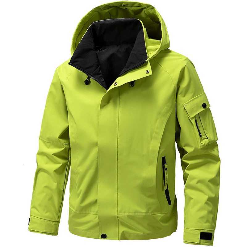 Mens Three Anti-Punching Jacket New Jacket Mens Spring and Fall Fashion Tide Hooded Workwear Handsome Casual Versatile XJ250801