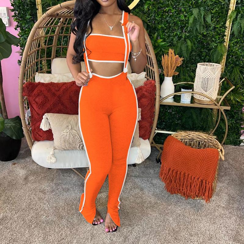 Women's Two Piece Pants Sets Women Pant Set Strapless Sleeveless Sexy Tops Matching Long Slim Fit Club Streetwear 2025 Beach