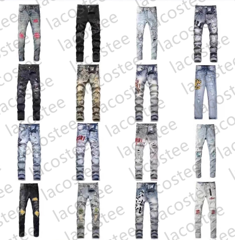 Designer Mens Jean Trousers France Jeans Men Black Pants High Straight Retro Streetwear Casual Sweatpants Joggers jeans Pants