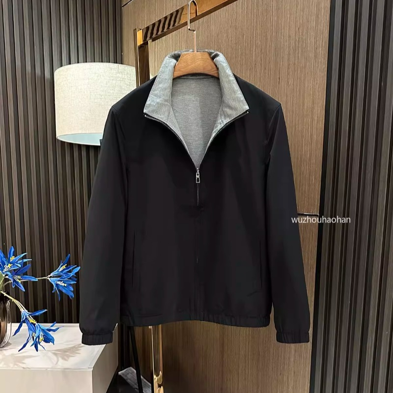 Designer Coats Men Winter Waterproof Leather Technology Double-sided Wool Stand Collar Jacket L1289
