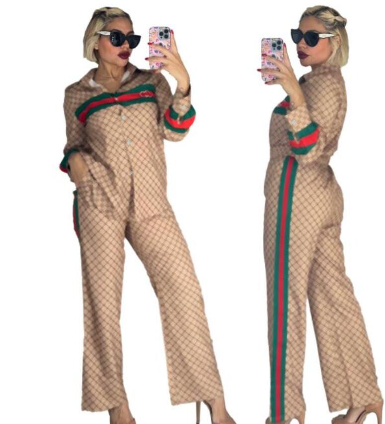 Summer Fashion Two Piece Set Women Solid Color Round Neck Short Sleeve T-shirt Printed Wide Leg Pants Casual joggingsuit