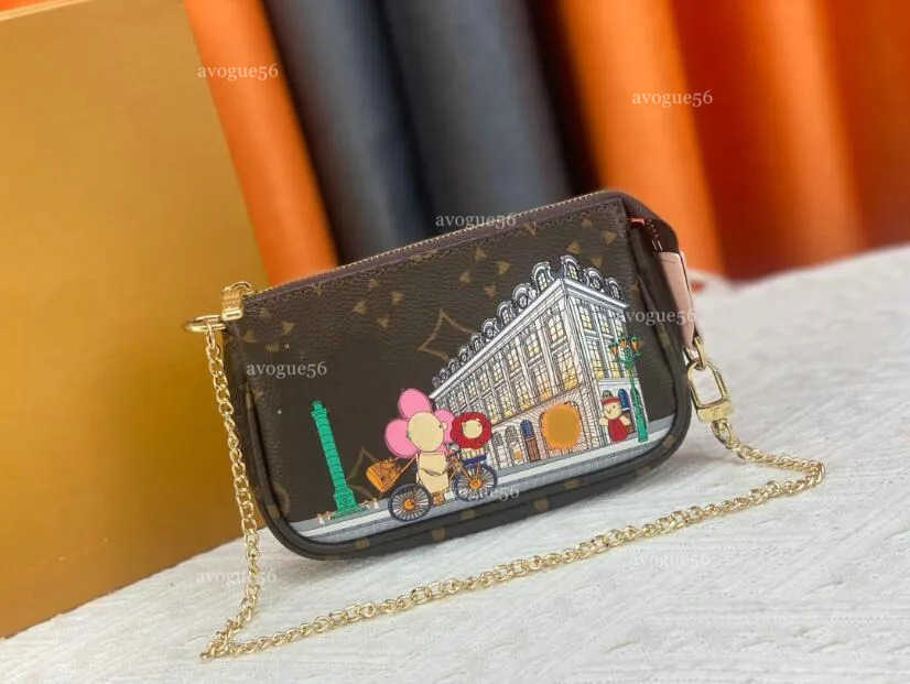 Designer Womens Handbag Luxury Shoulder Bag High Quality Flower Canvas Wallet Leather Purse Crossbody Clutch Tote card holder luxury purse Crossbody
