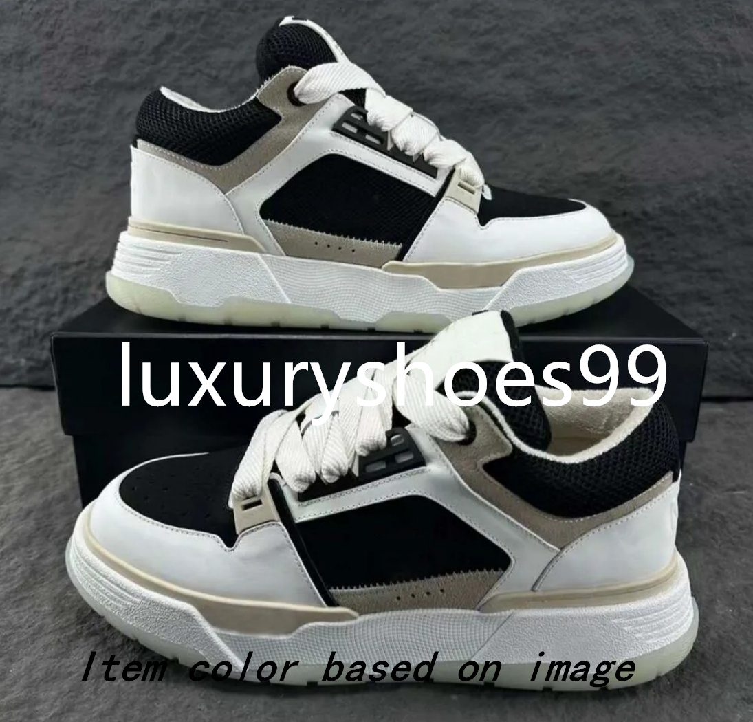 Designer Casual Shoes Fashion platform Couple Bread Shoes for men and women Leather stitching low top lace-up sneakers ma1 Luxury training shoes-image-999641160