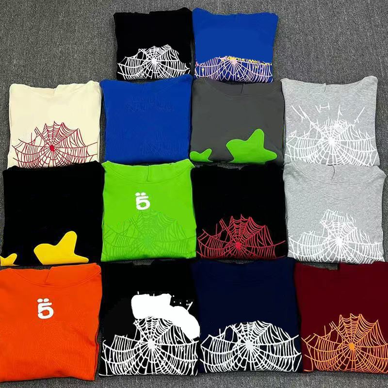high quality Men&#039;s Designer spider Hoodies Fashionable Letter Foam Print Hoodie for Men and Women Casual and Sporty Style Young Thug hoodies-image-944659088