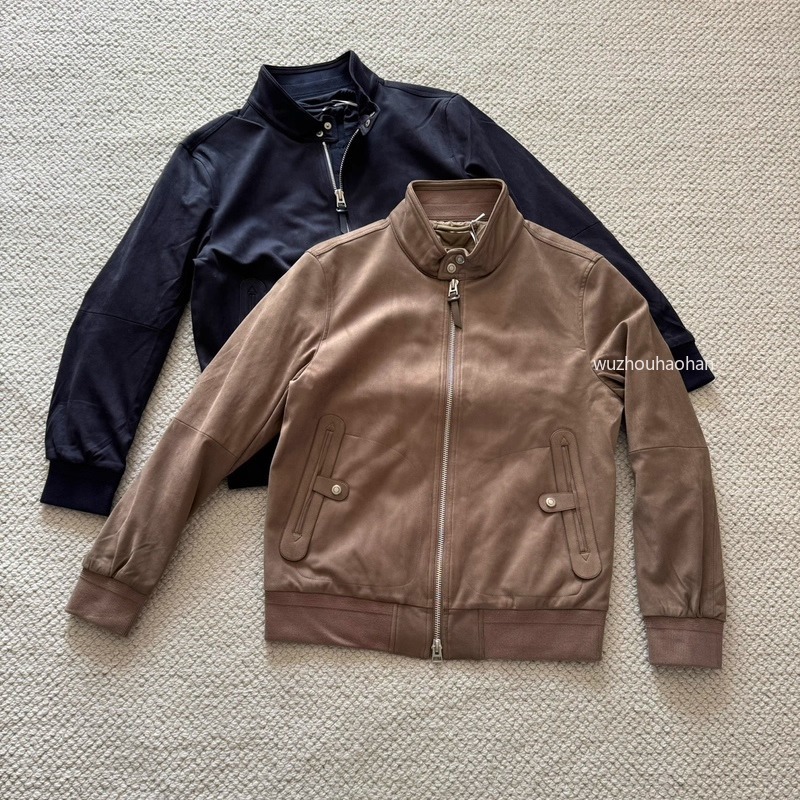 Designer Coats for Men Autumn and Winter Real Suede Jacket Bomber Wool Coat TF1289