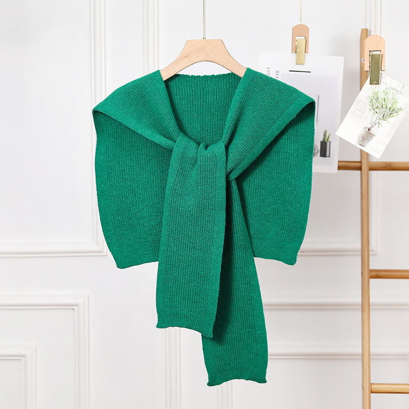 K1555 Fashionable shawl outer wear knitted wool decoration solid color waistcoat sweet girl spring summer autumn office air-conditioned room