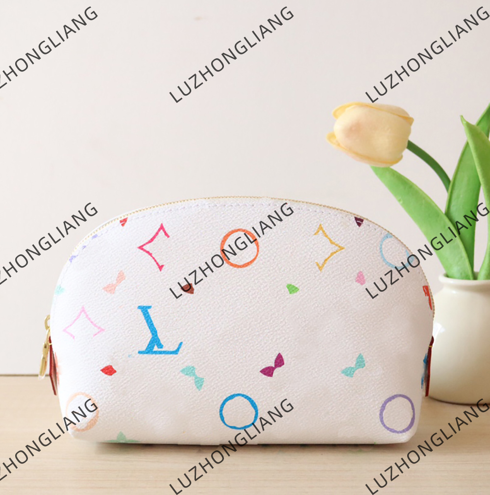 Colored V letter Fashion women's European and American letter cherry blossom wallet fashion accessories cherry blossom design cute small bag