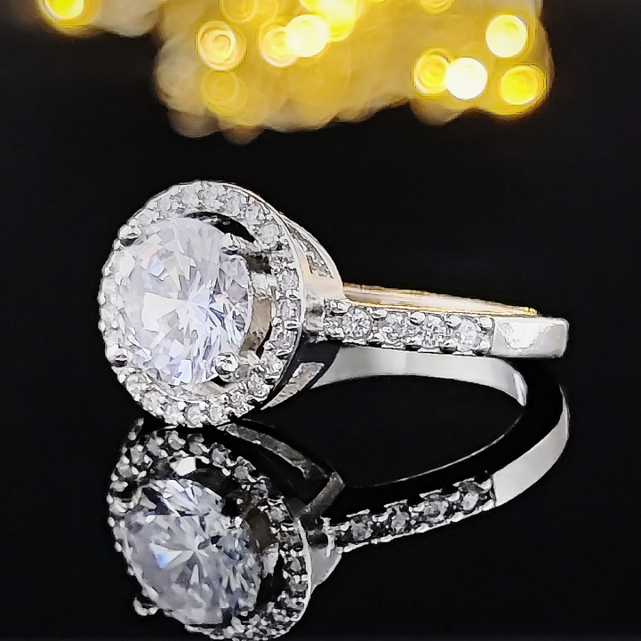 Luxury Designer Rings Round Prong Setting Diamond Rings Classic White Pink Zircon Woman Fashion Jewelry Accessories ValentineDay Gifts