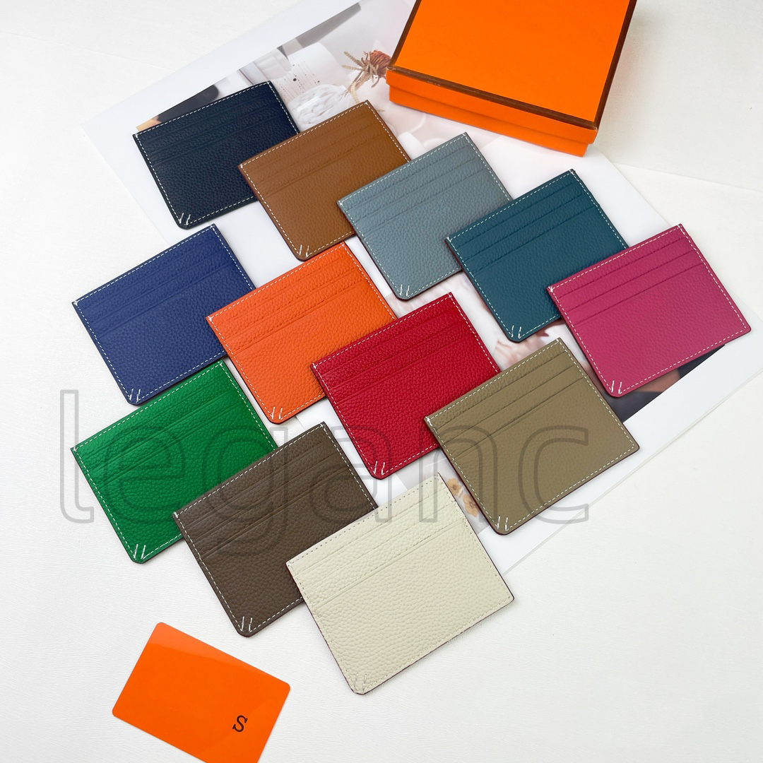 Luxury card holder with orginal box Designer Cardholder ID Case card holder Pocket Womens mens passport holders Credit card thin bus card 10A genuin