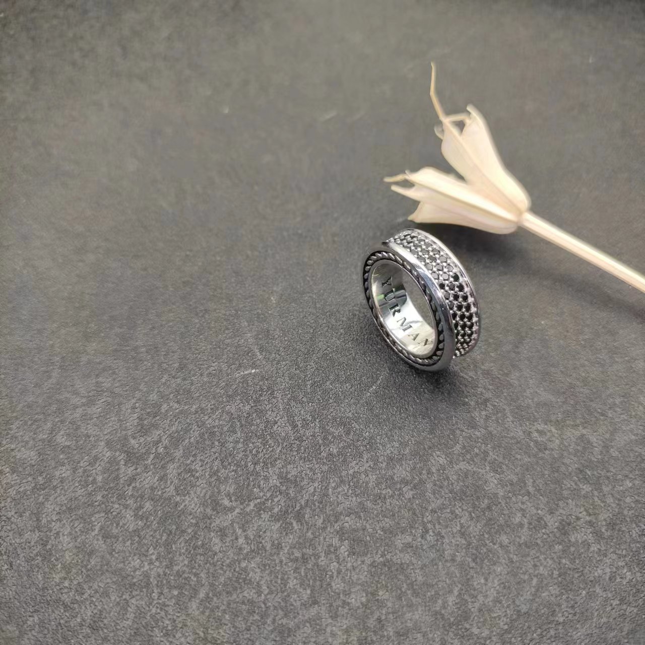 8mm Black CZ Stone Ring for Men Boys,Stainless Steel Ring Engagement Ring Wedding Ring,Anniversary Birthday Father Jewelry Gift