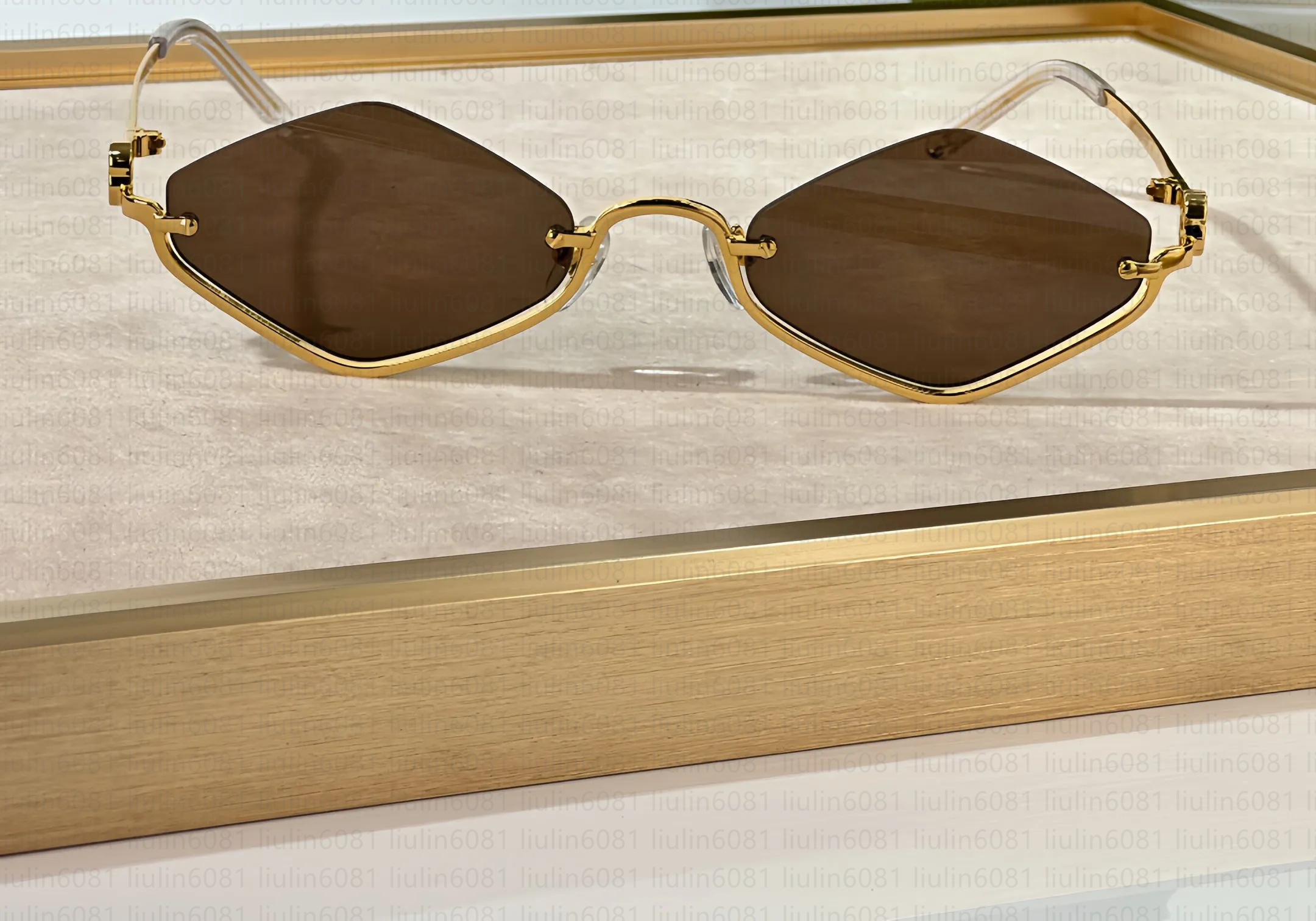 Luxury Sunglasses women Gold Half Frame designer sunglasses gg1604 Y2K Women Men Summer Shades Sunnies outdoor sun Glasses UV400 Eyewear with sungla