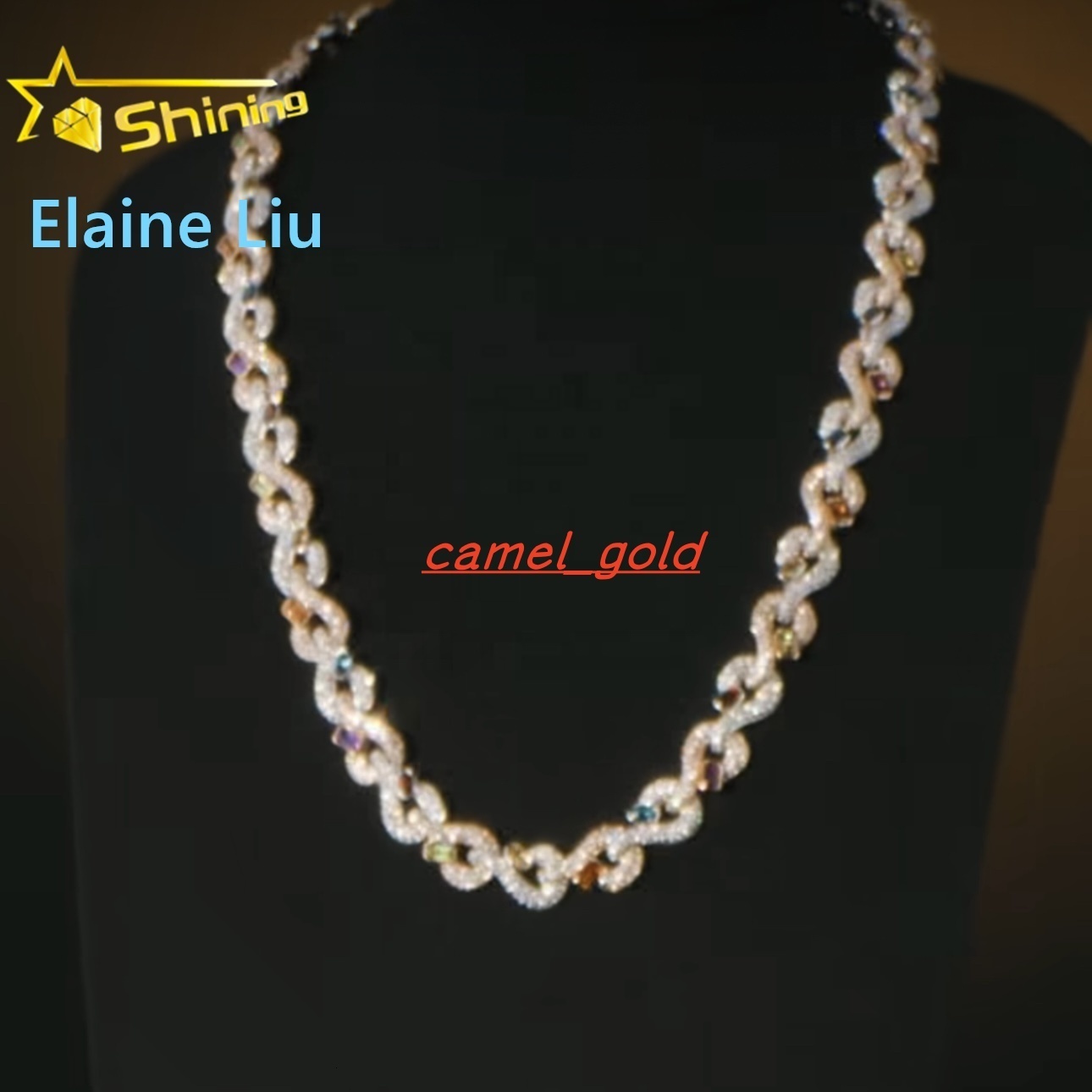 Iced Out 925 Sterling Silver Moissanite Fine Jewelry Luxury Fashion Hip Hop Cuban LinkMiami Cuban Link Chain Necklace