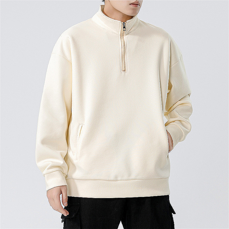 60 Turtleneck Sweatshirt for Men Winter Thickened Loose Trendy Solid