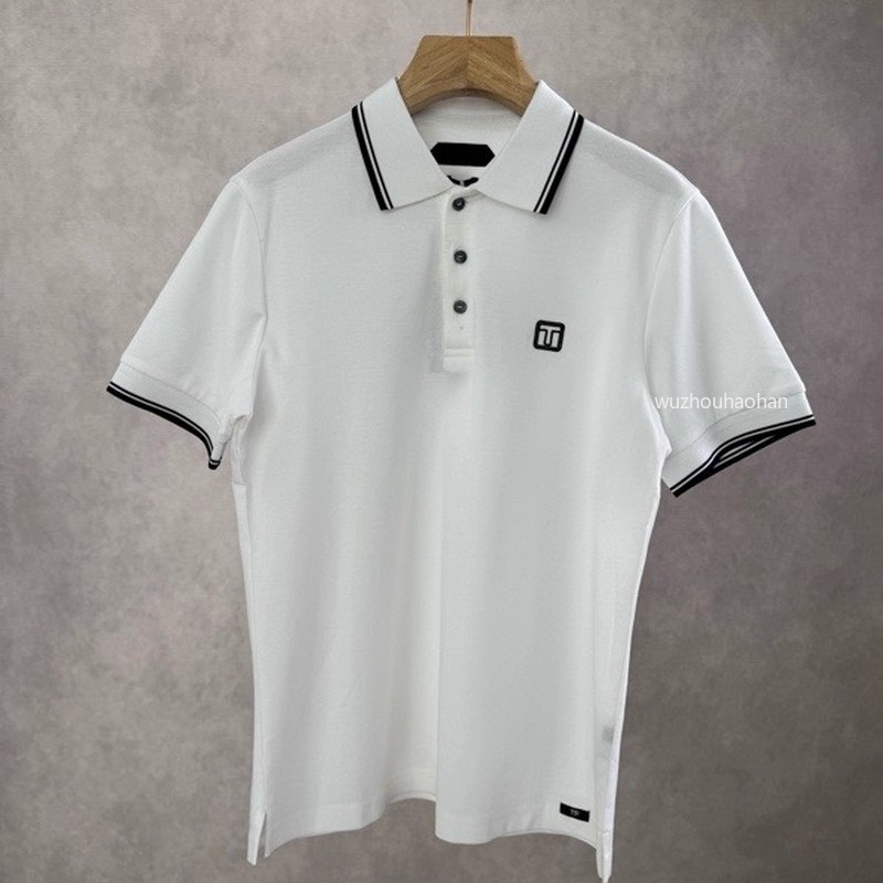 Designer Men Polos Summer Business Leisure Cotton Polo Shirts with Short Sleeves and Lapels TF1289