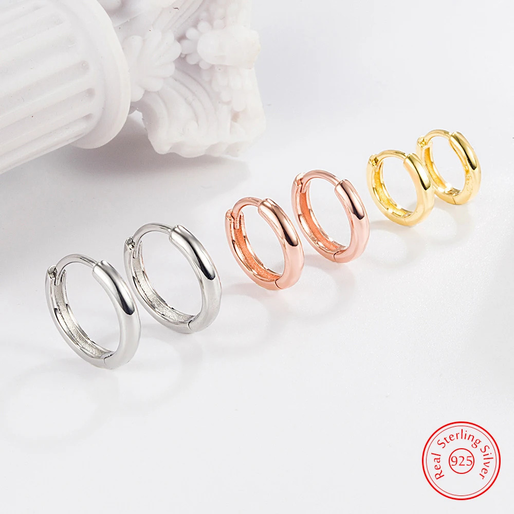 Solid 925 Sterling Silver Womens High Quality Jewelry Fashion Hoop Earrings XY0115 250730