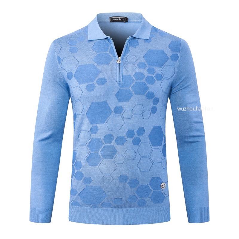 Designer Men Sweaters Fall Winter 3 Colors Lapel Zipper Comfortable Wool Sweater SR1289