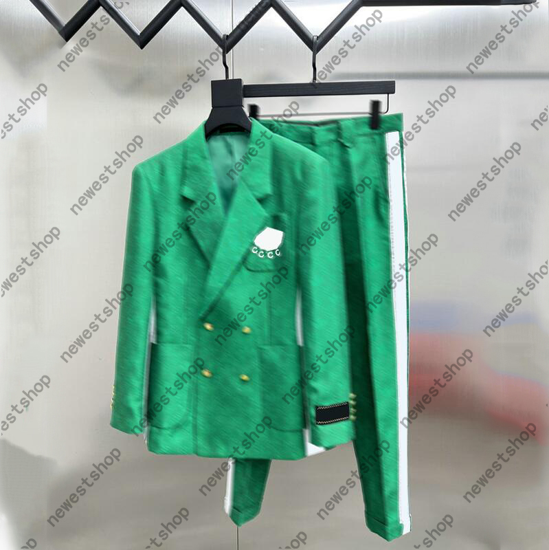 Designer Mens Suits Blazers Sets Western Clothing double Breasted letter print Blazer three striped coats Luxury Slim Fit Collaborative version Suit