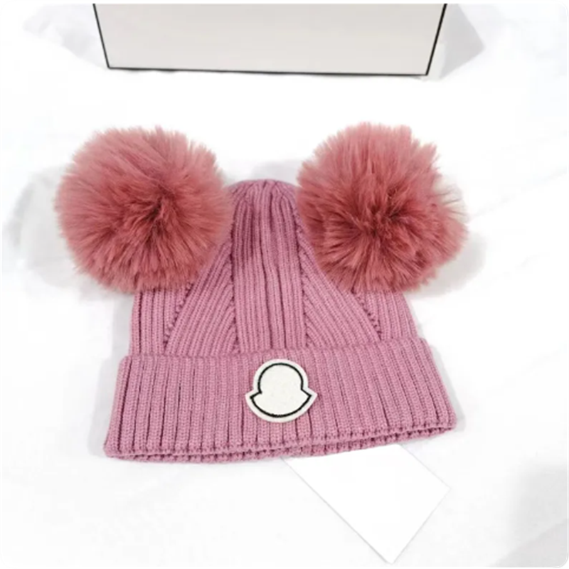 Cute Kids Designer Beanies Autumn Winter Skull Cap Children Warm Knitted Caps Balls Top Decoration For Newborn Baby Beanies Unisex Hats 1-5 years