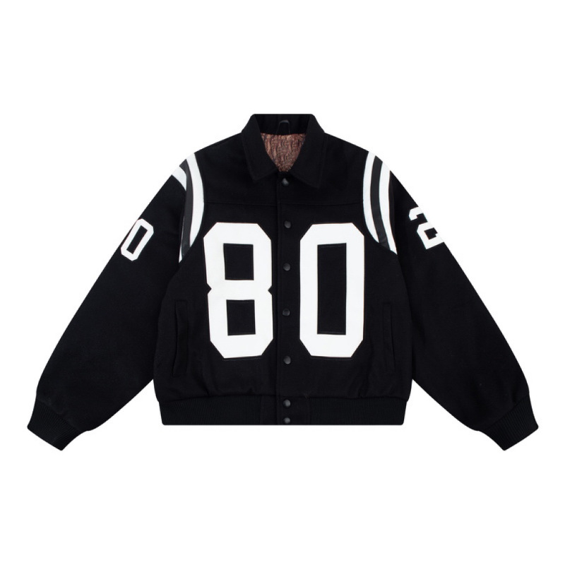 Men's and Women's Casual Trendy Autumn/Winter Cotton Baseball Jacket - Comfortable, Warm, Loose, Classic Collar Design