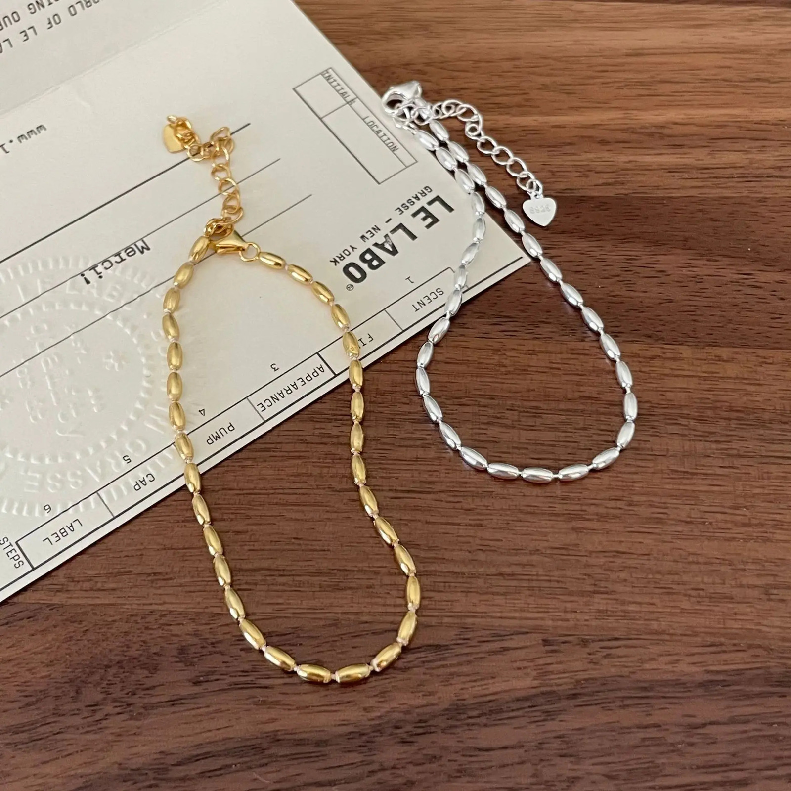 SHANICE INS S925 Sterling Silver Smooth Olive Beads Bracelet For Women Girls Lover Gift Fine Jewelry Accessories 250729
