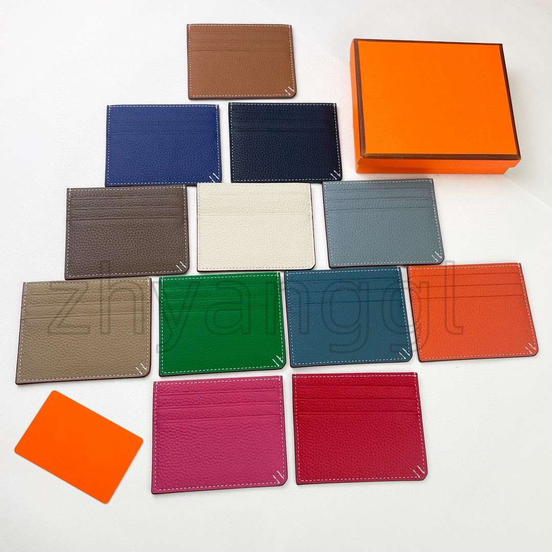 Fashion Designer card holder with box Luxury genuine leather Cardholder ID Case card holder Pocket Womens mens passport holders Credit card thin bus