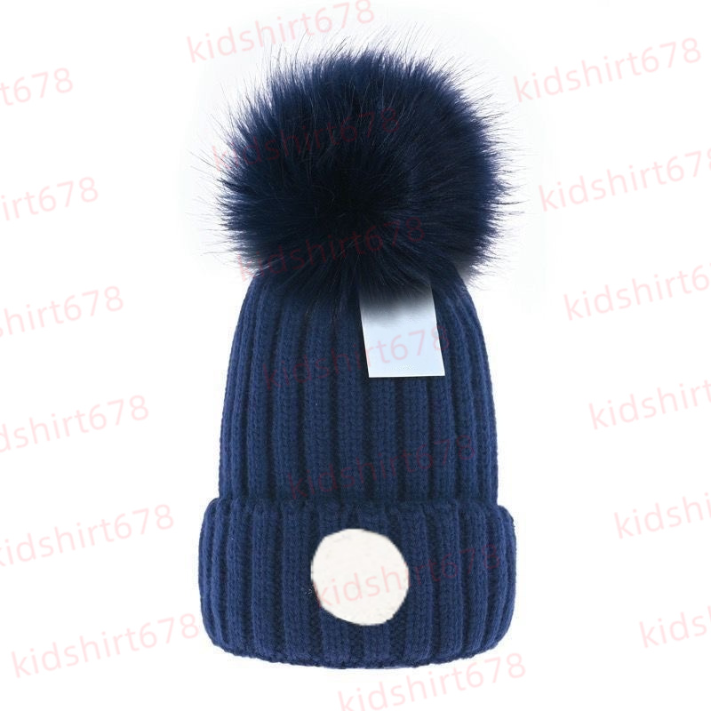 High quality M brand Designer beanie children Knit Beanie Warm Winter Hats Bobble Hat Fashion classic beanie Boys and girls Classic Design outdoo
