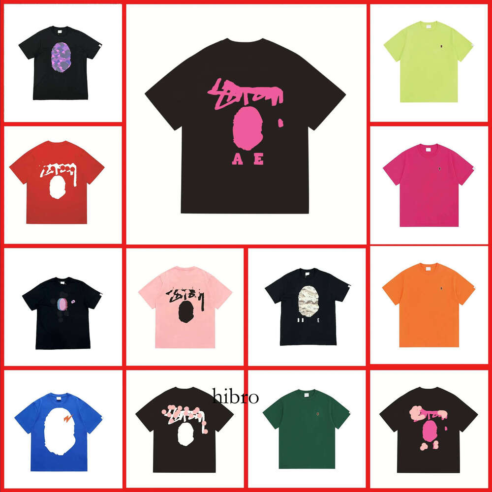 Designer Bapeliness T Shirt Camouflage Breathable Loose Combed Cotton Men's And Women's Matching Couple T Shirt Summer Streetwear Tshirts