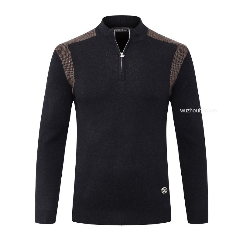 Designer Men Sweaters Fall Winter Stand Collar Zipper Comfortable Wool Sweater SR1289