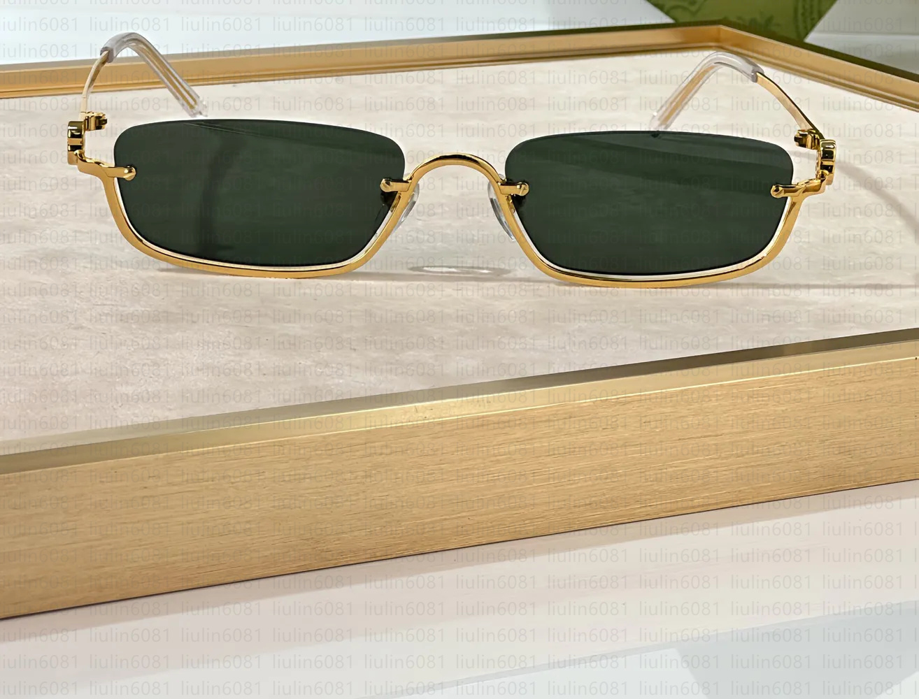 Half Frame designer Sunglasses for women Gold sunglasses gg1604 Y2K Women Men polarized eyeware Summer Shades Sunnies outdoor sun Glasses UV400 Eyew