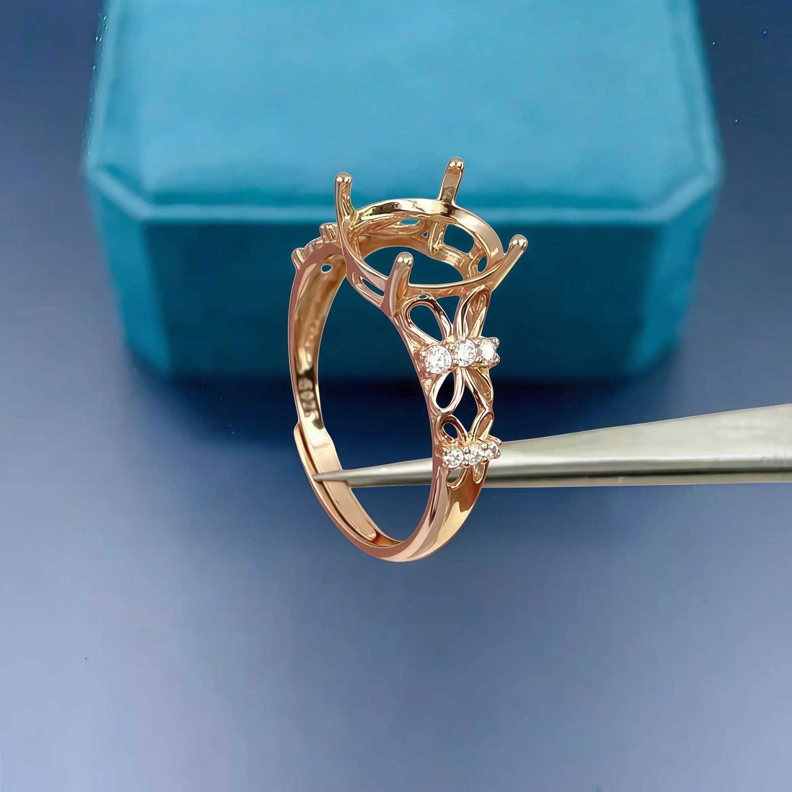 8*10mm Ellipse Stone Fashion Fine Charm Wedding Jewelry Accessory for Women DIY Empty Ring Holder S925 Sterling Silver SettingXJ250802