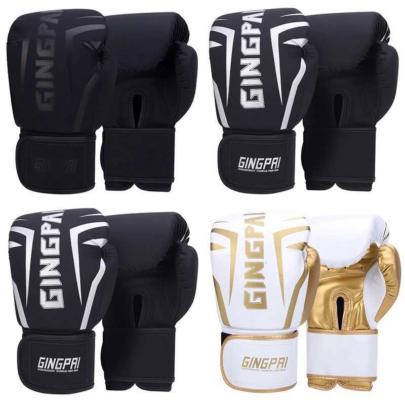 8 10 12 14 16oz Boxing Gloves PU Leather Muay Thai Boxing Gloves Free Fight MMA Sandbag Training Gloves for Men Women XJ250802