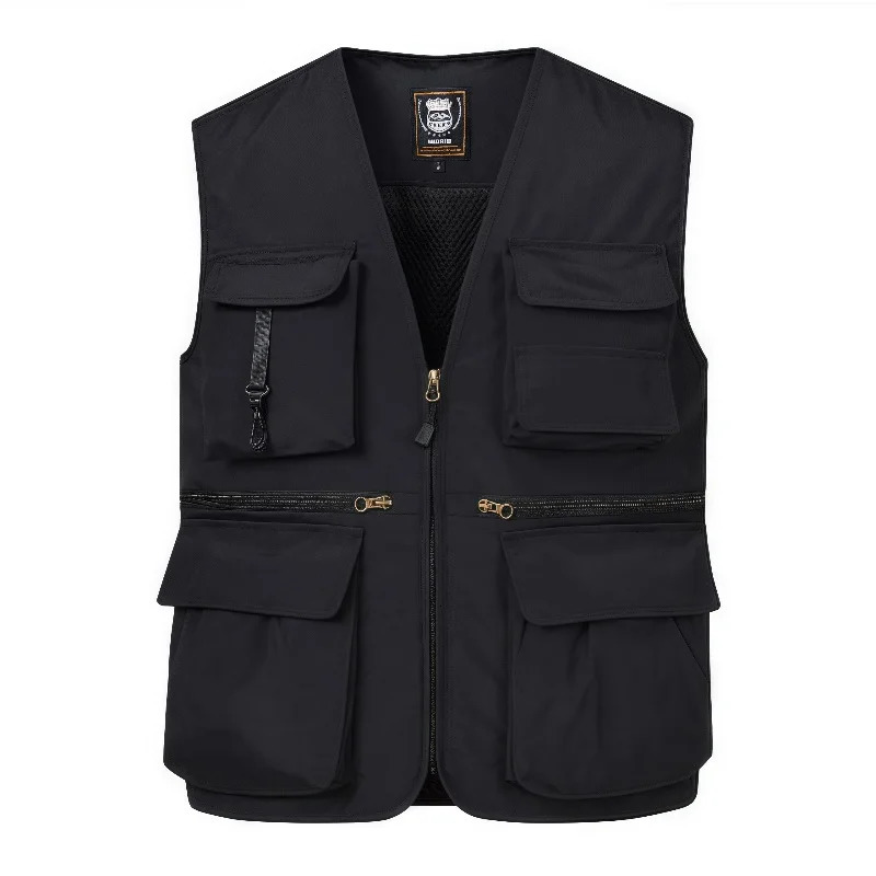 Summer Mens American Hiking Fishing Vest Mens Pographer Mesh Workwear Sleeveless Jacket Tool Vest 250801