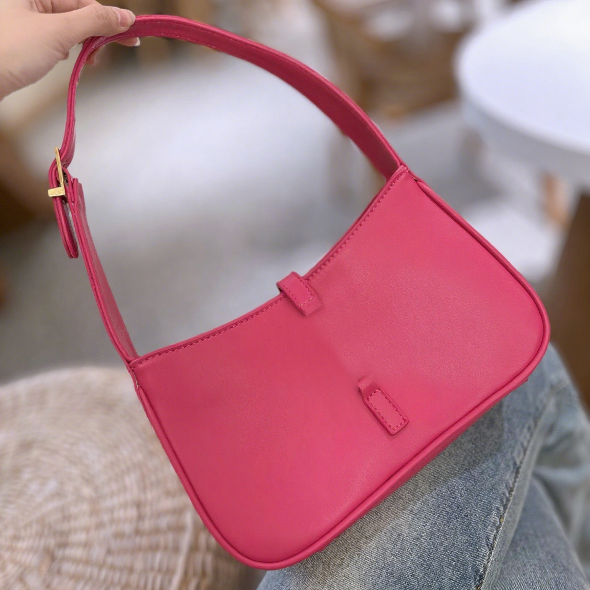 Top Quality Womens Evening Bag Designer Handmade Luxury Handbag Classic Fashion Leather Name Brand One Shoulder LE5A7 HOBO Underarm Crescent Bag