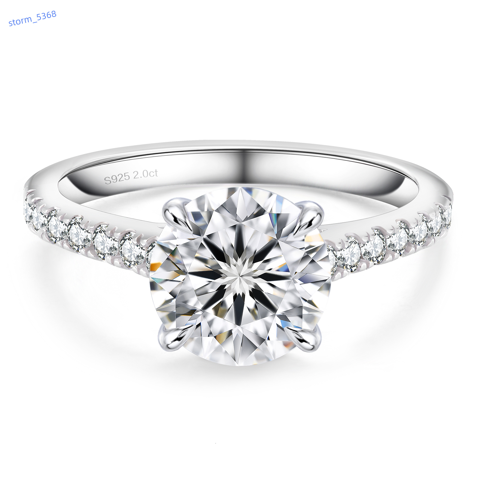 Wedding Gifts 2.0ct 1ct Flower Moissanite Lab Diamond Engagement Ring VVS GRA White Gold Plated 925 Sterling Silver Promise Ring