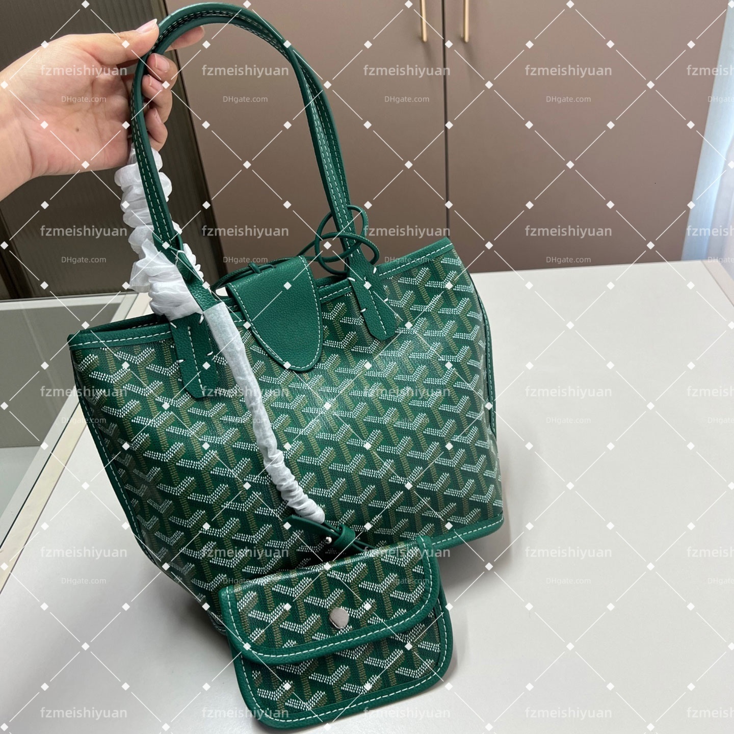 2025 New G Bag Designer Luxury Teethlarge Capacity Genuine Leather One Shoulder Tote Bag High Quality Cross Body Bags Women's Green Handbag