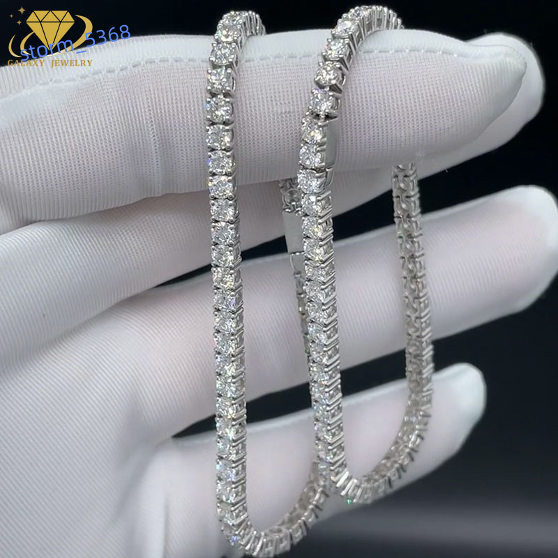 Custom Jewelry Lab Grown Diamond Tennis Chain Necklace Lab Grown Diamond Tennis Bracelet With IGI Certified