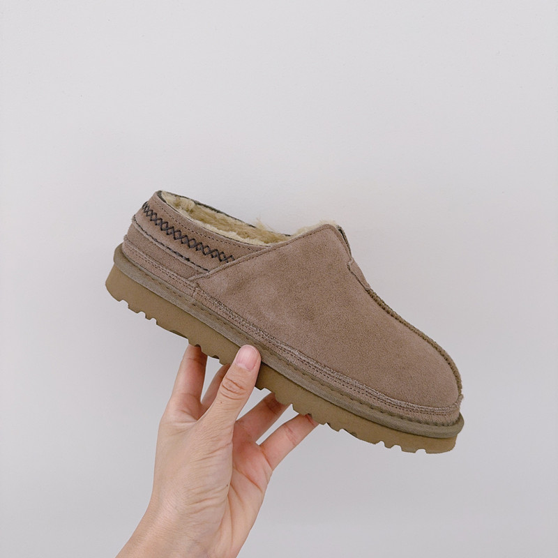 2026 Tasman Slippers Tazz mustard seed Fur Slides Sheepskin Classic Ultra Mini Platform Boot Winter Women Men Slip-on Shoes Booties Suede Upper Wool