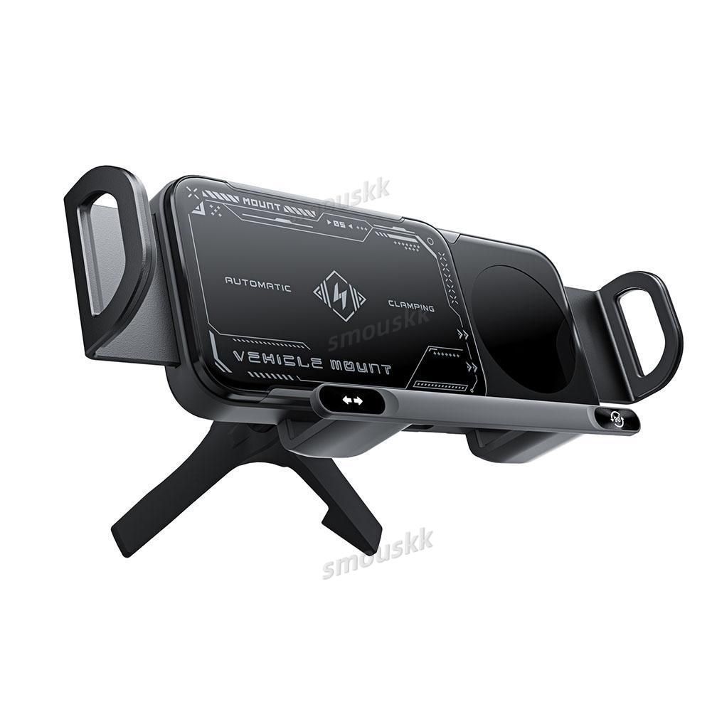 Best Dual Coil Fold Screen Car Wireless Charger For Samsung Galaxy Z Fold ZFlip 6 4 3 Fast Charging Air Vent Mount Holder-image-1069578488