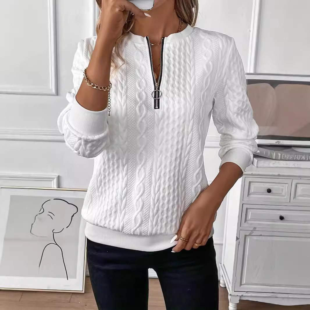 2025 New Designer Top Women's Autumn/winter Quilted Zipper Casual Sportswear Fashion Trend Versatile Women's Free Shipping Hoodie