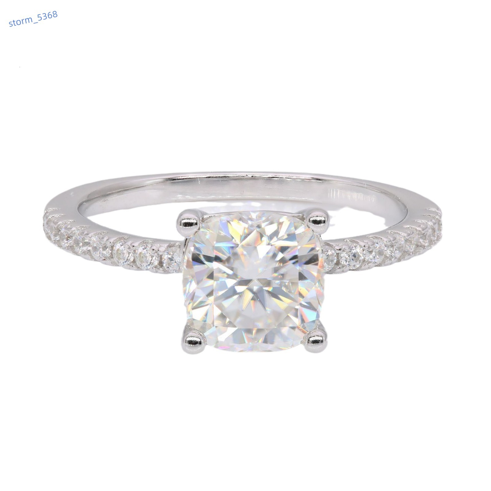 Luxury Jewelry Women 1Ct Princess Square Cut Wedding Moissanite Rings Fine 925 Sterling Silver Moissanite Engagement Rings