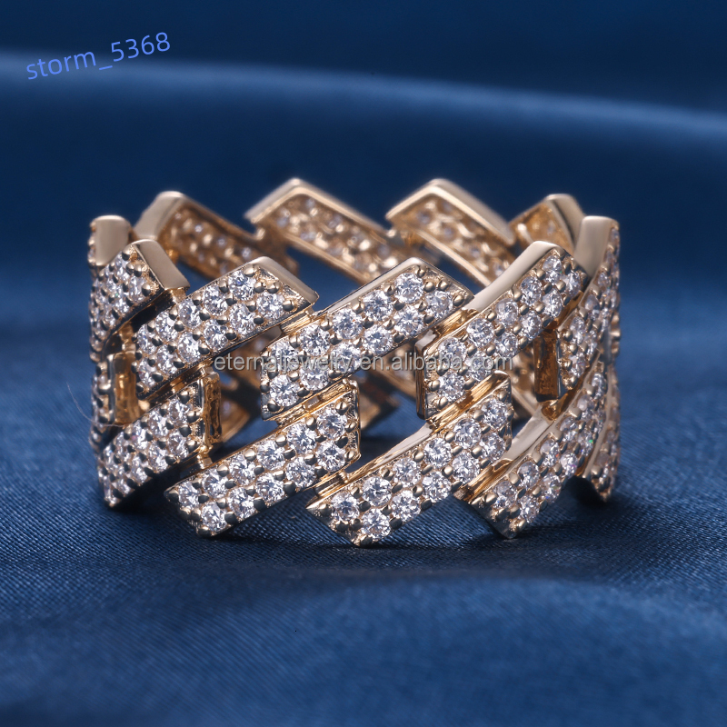 Custom S925 Silver 10K 14K 18K Solid Gold Ring D VVS Round Cut Moissanite Lab Diamond Natural Diamond Engagement Men Ring