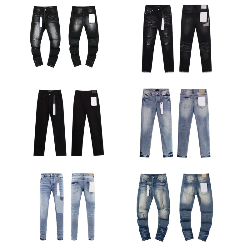 outdoor jeans men jeans fashion alphabet print pattern ripped blue straight casual mens pants luxury man autumn man black pants versatile slim fit
