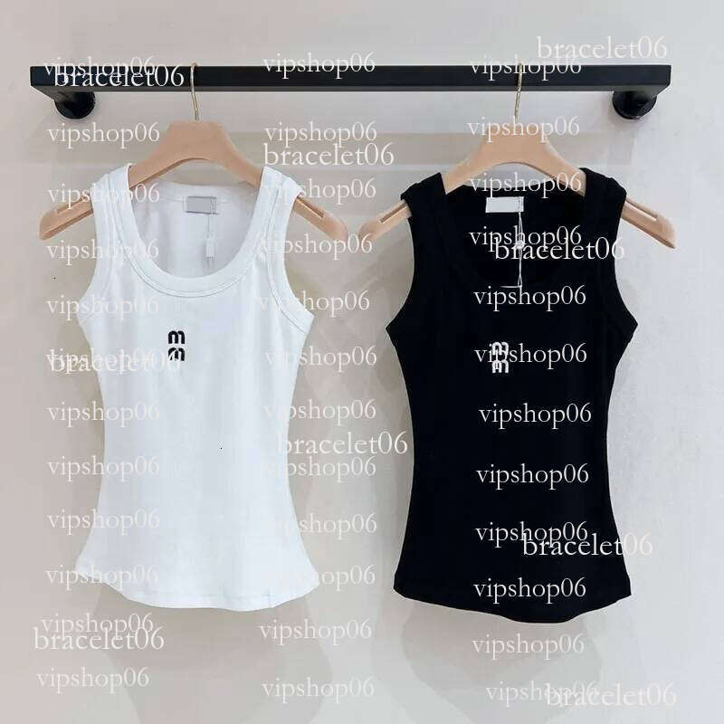 High quality womens tanks top designer women tank tops luxury vest sleeveless camis pure cotton fashionable knitted camisole tees size s-xl