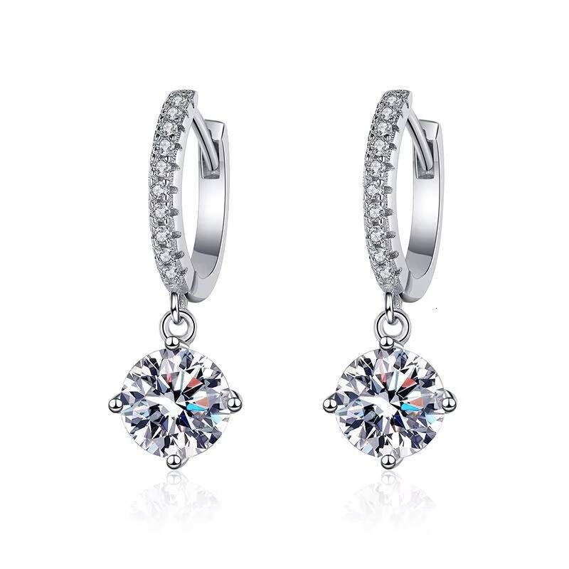 Premium S925 Sterling Silver Moissanite Earrings