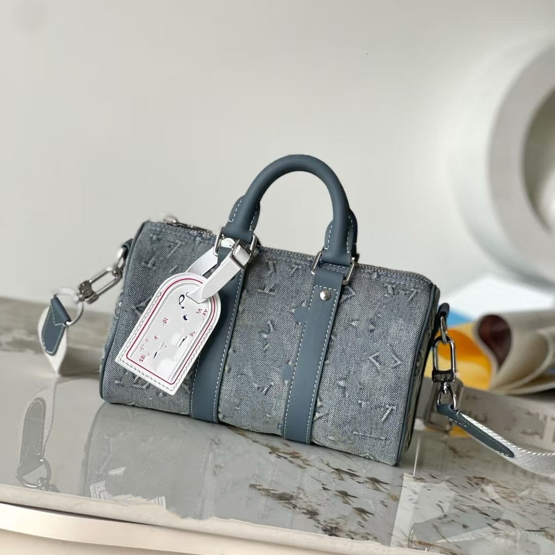 High End Denim Embossed Women's Bag Shoulder Bag High Fashion Versatile Bag Crossbody Bag Pillow Bag Denim Cloth Bag High-quality Designer Bag
