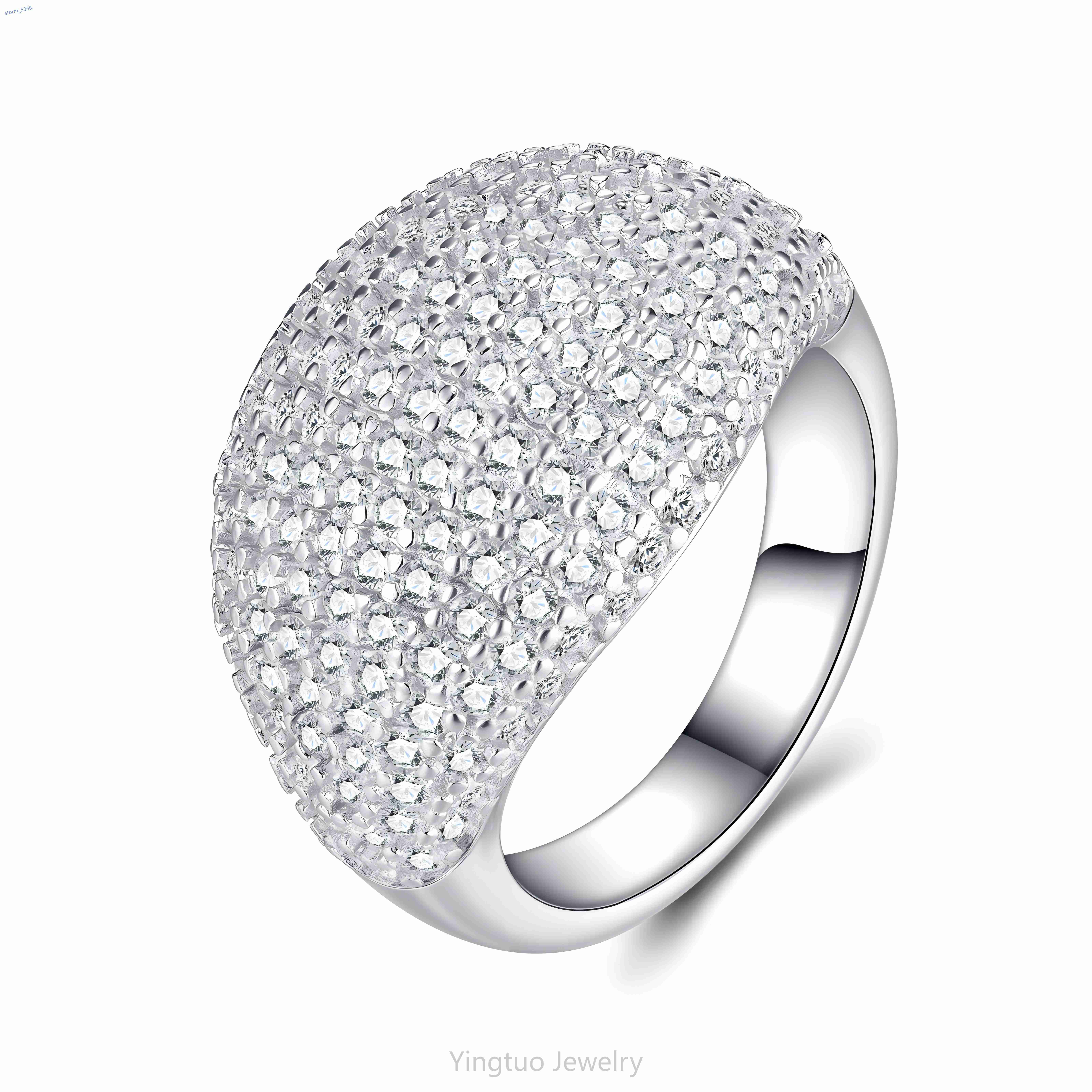 GRA Certification D VVS Moissanite Ring Men 18k White Gold Plated Iced Out Moissanite Rings 925 Sterling Silver