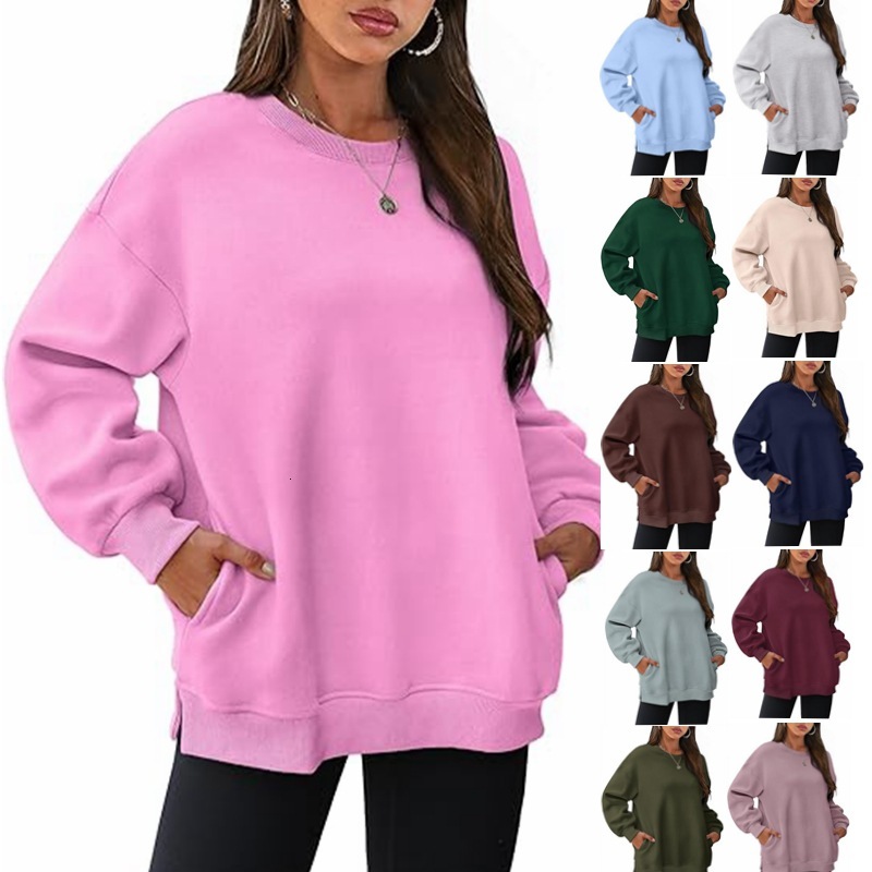 Free Shipping Designer Hoodie 2025 Women's Clothing Amazon What To Sell Round Neck Pullover Sweater Oversized Loose Wool Lining Long Sleeves