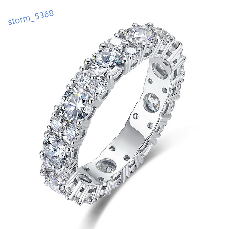 Diamond Igi Gia Certified Hpht Cvd Lab Grown Diamond 18k 14k Solid White Gold Ring Eternity Wedding Bands for Women Men