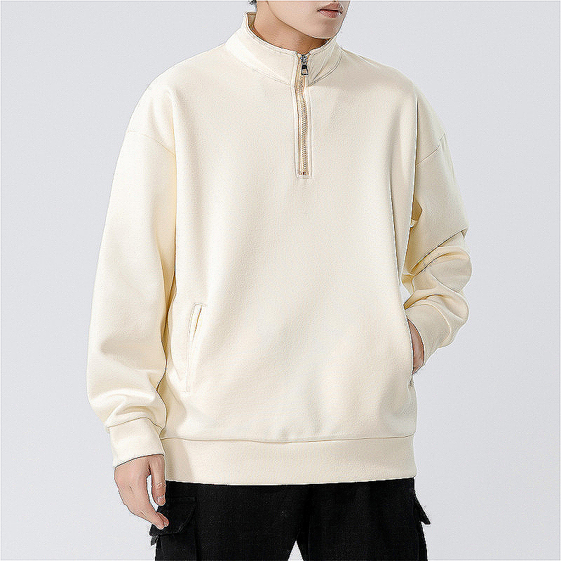 64 Turtleneck Sweatshirt for Men Winter Thickened Loose Trendy Solid